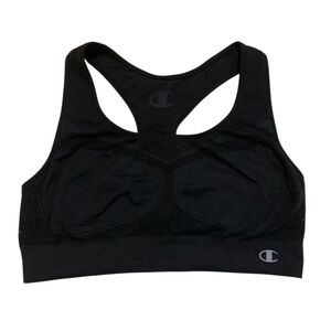 Champion Black Seamless Racerback Sports Bra Activewear Athleisure Small